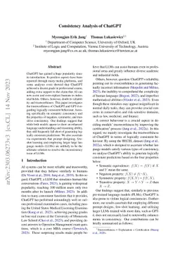 Consistency Analysis of ChatGPT