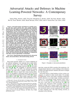 Adversarial Attacks and Defenses in Machine Learning-Powered Networks: A
  Contemporary Survey