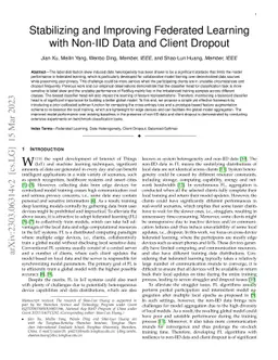 Stabilizing and Improving Federated Learning with Non-IID Data and
  Client Dropout