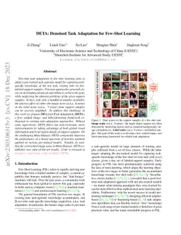 DETA: Denoised Task Adaptation for Few-Shot Learning