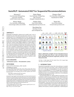 AutoMLP: Automated MLP for Sequential Recommendations