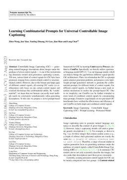 Learning Combinatorial Prompts for Universal Controllable Image
  Captioning