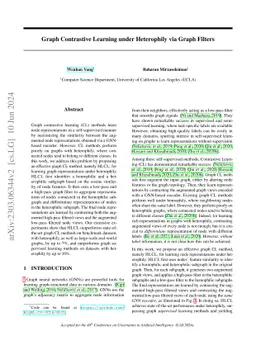 Graph Contrastive Learning under Heterophily via Graph Filters