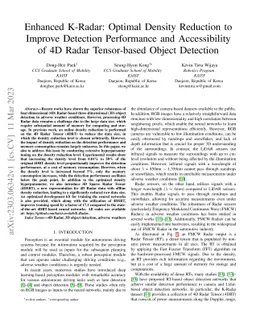 Enhanced K-Radar: Optimal Density Reduction to Improve Detection
  Performance and Accessibility of 4D Radar Tensor-based Object Detection