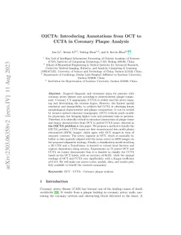 O2CTA: Introducing Annotations from OCT to CCTA in Coronary Plaque
  Analysis