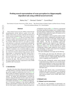 Probing neural representations of scene perception in a hippocampally
  dependent task using artificial neural networks