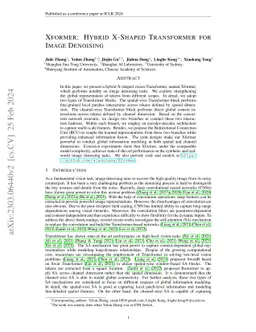 Xformer: Hybrid X-Shaped Transformer for Image Denoising