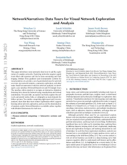 NetworkNarratives: Data Tours for Visual Network Exploration and
  Analysis