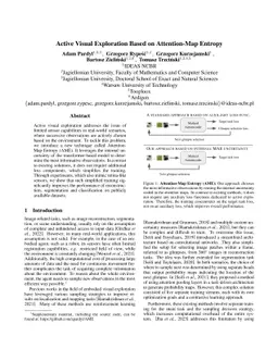 Active Visual Exploration Based on Attention-Map Entropy