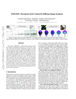PARASOL: Parametric Style Control for Diffusion Image Synthesis
