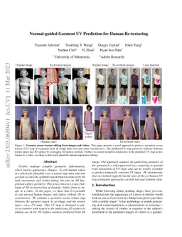Normal-guided Garment UV Prediction for Human Re-texturing
