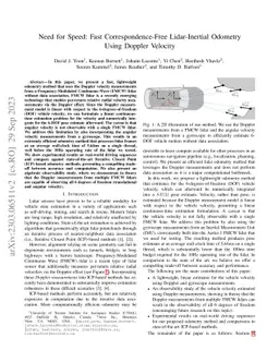 Need for Speed: Fast Correspondence-Free Lidar-Inertial Odometry Using
  Doppler Velocity