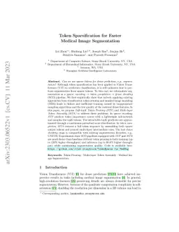 Token Sparsification for Faster Medical Image Segmentation