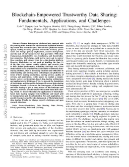 Blockchain-Empowered Trustworthy Data Sharing: Fundamentals,
  Applications, and Challenges