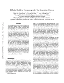 Diffusion Models for Non-autoregressive Text Generation: A Survey