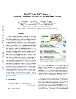 ChatGPT Asks, BLIP-2 Answers: Automatic Questioning Towards Enriched
  Visual Descriptions