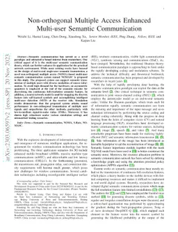 Non-Orthogonal Multiple Access Enhanced Multi-User Semantic
  Communication