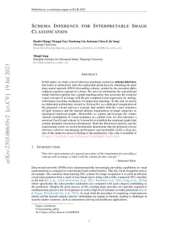 Schema Inference for Interpretable Image Classification