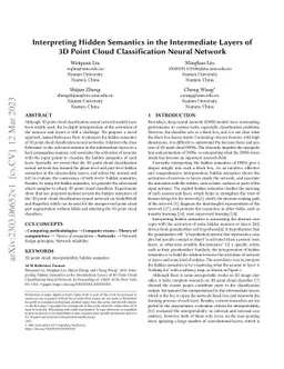 Interpreting Hidden Semantics in the Intermediate Layers of 3D Point
  Cloud Classification Neural Network