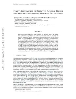 Fuzzy Alignments in Directed Acyclic Graph for Non-Autoregressive
  Machine Translation