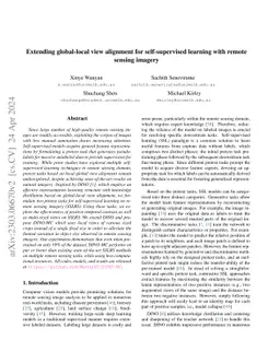 Extending global-local view alignment for self-supervised learning with
  remote sensing imagery