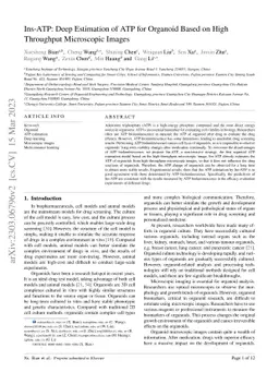 Ins-ATP: Deep Estimation of ATP for Organoid Based on High Throughput
  Microscopic Images
