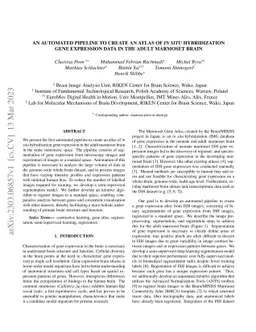 An automated pipeline to create an atlas of in situ hybridization gene
  expression data in the adult marmoset brain