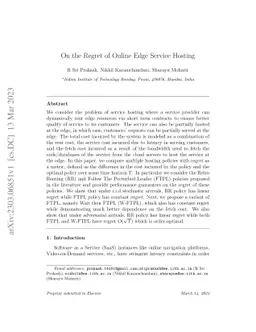 On the Regret of Online Edge Service Hosting