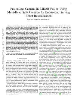 FusionLoc: Camera-2D LiDAR Fusion Using Multi-Head Self-Attention for
  End-to-End Serving Robot Relocalization