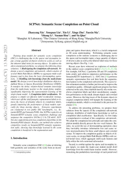 SCPNet: Semantic Scene Completion on Point Cloud