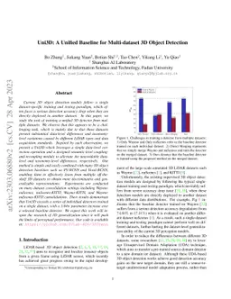 Uni3D: A Unified Baseline for Multi-dataset 3D Object Detection