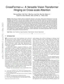 CrossFormer++: A Versatile Vision Transformer Hinging on Cross-scale
  Attention