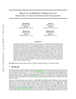 Molecular Property Prediction by Semantic-invariant Contrastive Learning