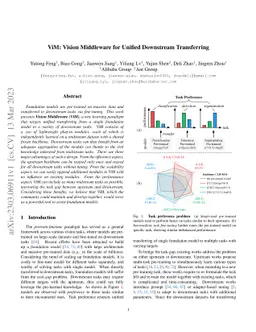 ViM: Vision Middleware for Unified Downstream Transferring