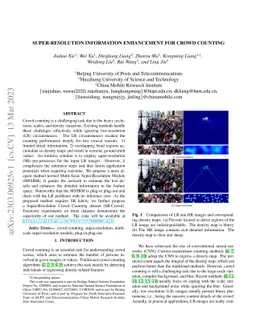 Super-Resolution Information Enhancement For Crowd Counting