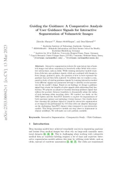 Guiding the Guidance: A Comparative Analysis of User Guidance Signals
  for Interactive Segmentation of Volumetric Images