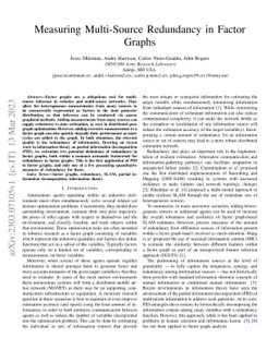 Measuring Multi-Source Redundancy in Factor Graphs