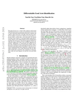 Differential Good Arm Identification