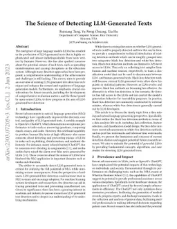 The Science of Detecting LLM-Generated Texts