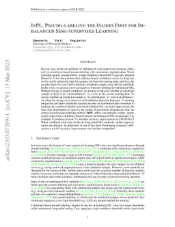 InPL: Pseudo-labeling the Inliers First for Imbalanced Semi-supervised
  Learning