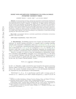 Tight Non-asymptotic Inference via Sub-Gaussian Intrinsic Moment Norm