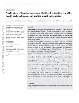 Application of targeted maximum likelihood estimation in public health
  and epidemiological studies: a systematic review