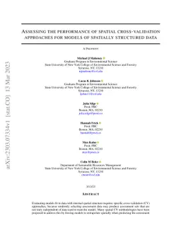 Assessing the performance of spatial cross-validation approaches for
  models of spatially structured data