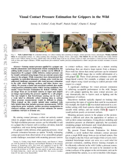 Visual Contact Pressure Estimation for Grippers in the Wild