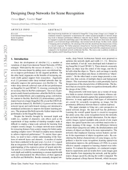 Designing Deep Networks for Scene Recognition