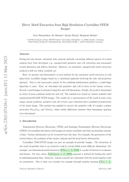 Direct Motif Extraction from High Resolution Crystalline STEM Images