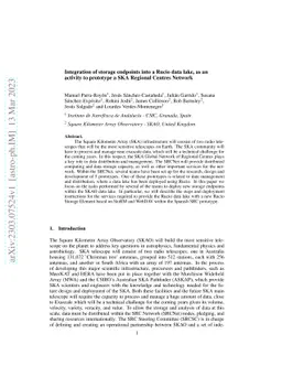 Integration of storage endpoints into a Rucio data lake, as an activity
  to prototype a SKA Regional Centres Network