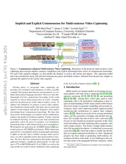 Implicit and Explicit Commonsense for Multi-sentence Video Captioning