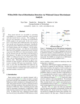 WDiscOOD: Out-of-Distribution Detection via Whitened Linear Discriminant
  Analysis