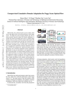 Unsupervised Cumulative Domain Adaptation for Foggy Scene Optical Flow